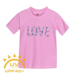Dívčí plavkové tričko COLOR KIDS-T-shirt W. Print, begonia pink obraz