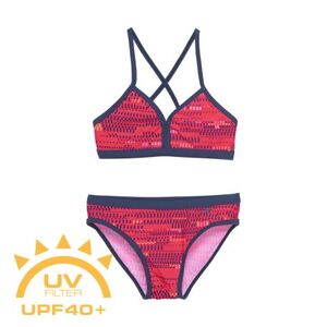 Dívčí plavky COLOR KIDS-Bikini - AOP, diva pink obraz
