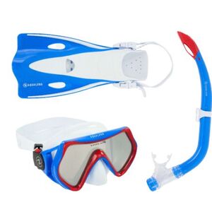 Potápěčský/snorklovací set AQUALUNG-SET HERO Junior-WHITE BLUE obraz