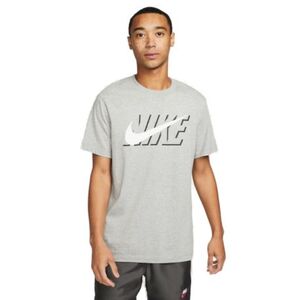 Pánské tričko s krátkým rukávem NIKE-M NSW TEE SWOOSH BLOCK-063-Grey obraz