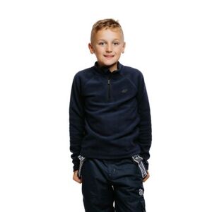 Chlapecká lyžařská fleecová mikina 4F JUNIOR-FLEECE UNDERWEAR-JAW23UFLEM019-31S-NAVY obraz