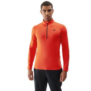 Pánská zateplená lyžařská mikina s 1/2 zipem 4F-BRUSHED UNDERWEAR-AW23UBRUM035-62S-RED obraz