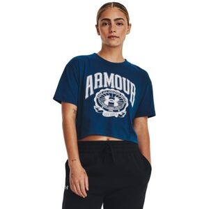 Dámské tréninkové tričko s krátkým rukávem UNDER ARMOUR-UA COLLEGIATE CREST CROP SS -BLU obraz