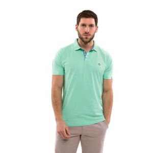 Pánské polo tričko s krátkým rukávem VOLCANO-O-NIKOS-300-GREEN obraz