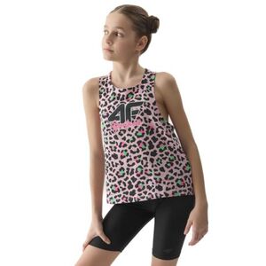 Dívčí tílko 4F JUNIOR-TSHIRT-4FJWSS24TTSHF1141-56A-LIGHT PINK ALLOVER obraz