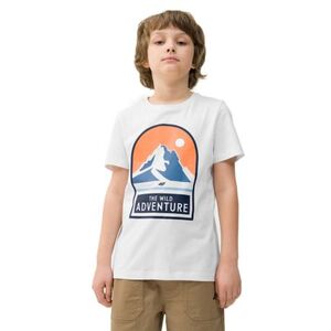 Chlapecké turistické tričko s krátkým rukávem 4F JUNIOR-TSHIRT-4FJWSS24TTSHM1132-10S-WHITE obraz