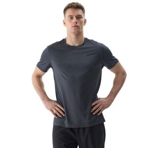 Pánské tréninkové tričko s krátkým rukávem 4F-TSHIRT FNK-WSS24TFTSM599-20M-DEEP BLACK MELANGE obraz