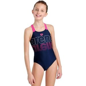 Dívčí plavecké jednodílné plavky ARENA-SWIMSUIT V BACK GRAPHIC Blue obraz