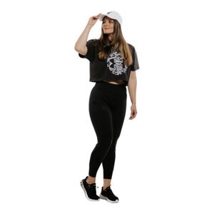 Dámské tričko s krátkým rukávem UNDER ARMOUR-UA HW Dusk to Dawn Crop SS-BLK obraz