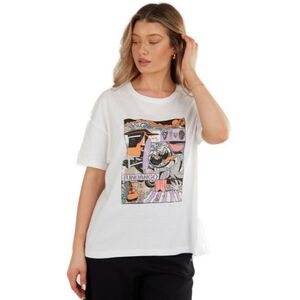 Dámské tričko s krátkým rukávem FUNDANGO-Nissa T-shirt-100-white obraz