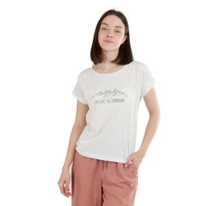 Dámské turistické tričko s krátkým rukávem FUNDANGO-Atmos T-shirt-170-stone obraz