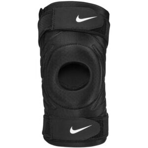 Fitness chránič NIKE-PRO OPEN KNEE SLEEVE WITH STRAP BLACK/WHITE obraz