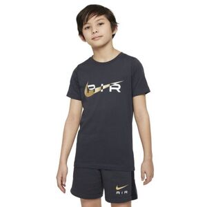 Dívčí tričko s krátkým rukávem NIKE-B NSW N AIR TEE-070 DK SMOKE GREY/METALLIC GOLD obraz