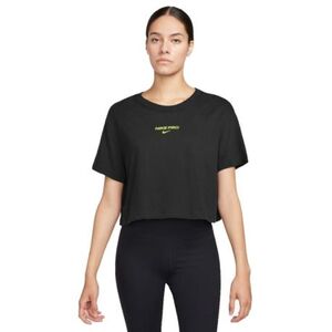 Dámské tréninkové tričko s krátkým rukávem NIKE PRO-W NK DF SS CRP TEE-010 BLACK obraz