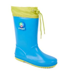 Chlapecké gumáky COQUI-Rainy Collar sea blue/citrus flash obraz