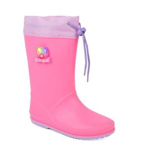 Dívčí gumáky COQUI-Rainy Collar light fuchsia/light lila flash obraz