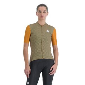 Dámský cyklistický dres s krátkým rukávem SPORTFUL-Checkmate w jersey, dark gold berry blue obraz