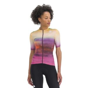 Dámský cyklistický dres s krátkým rukávem SPORTFUL-Flow supergiara w jersey, carmine rose yellow obraz
