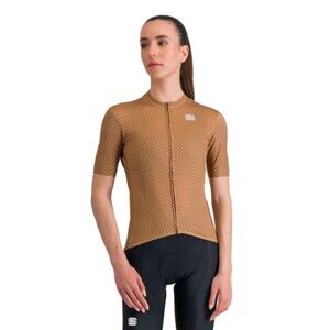 Dámský cyklistický dres s krátkým rukávem SPORTFUL-Checkmate w jersey, gold mauve obraz