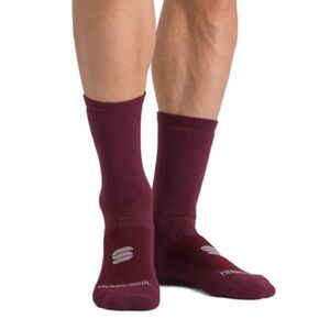 Cyklistické ponožky SPORTFUL-Merino wool 18 socks, red wine black obraz