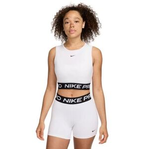 Dámské tréninkové tričko s krátkým rukávem NIKE PRO-DF 365 CROP TANK-100 WHITE/BLACK obraz