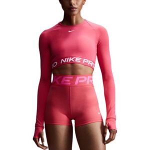Dámské tréninkové tričko s dlouhým rukávem NIKE PRO-DF 365 CROP LS-629 ASTER PINK/WHITE obraz