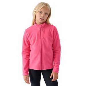 Dívčí fleecová mikina se zipem 4F JUNIOR-FLEECE-JWMM00TFLEF261-55S-HOT PINK obraz