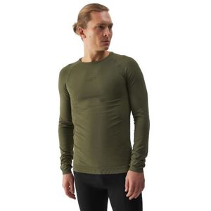 Pánské termo tričko s dlouhým rukávem 4F-SEAMLESS UNDERWEAR-WAW24USEAM172-43S-KHAKI obraz
