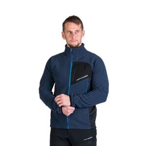 Pánská turistická fleece mikina se zipem NORTHFINDER-FULVIO-612navyblack obraz