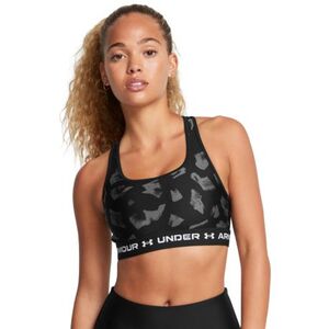 Dámská sportovní tréninková podprsenka UNDER ARMOUR-Crossback Mid Print-BLK obraz