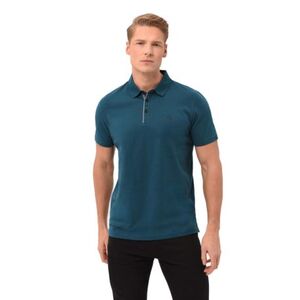 Pánské polo tričko s krátkým rukávem VOLCANO-NIKOS-603-TURQUOISE obraz