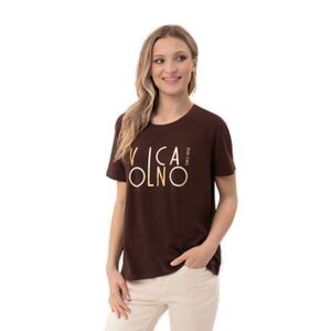 Dámské tričko s krátkým rukávem VOLCANO-MADAME-500-BROWN obraz