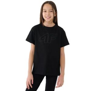 Dívčí tričko s krátkým rukávem 4F JUNIOR-TSHIRT F2333-20S-DEEP BLACK obraz