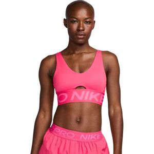 Dámská sportovní tréninková podprsenka NIKE PRO-W NP INDY PLUNGE BRA BOLD-629 ASTER PINK/PINKSICLE/WHITE obraz