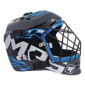 Florbalová helma MPS-PRO FLAME - Black/Blue obraz