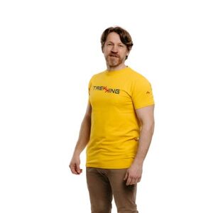 Pánské turistické tričko s krátkým rukávem EVERETT-T-TREKK yellow obraz