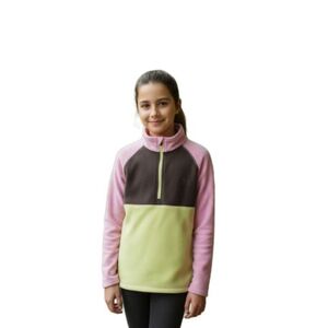 Dívčí lyžařská fleece mikina COLOR KIDS-Fleece Pulli - Colorblock-4213-Bonbon obraz