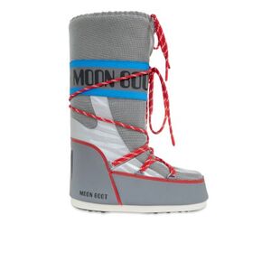 Vysoké zimní boty MOON BOOT-MB ICON SPACE RACING-HF04 SILVER/BLUE/RED obraz