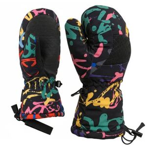 Juniorské lyžařské rukavice palčáky BLIZZARD-Bubble junior mitten ski gloves, black/multicolor obraz