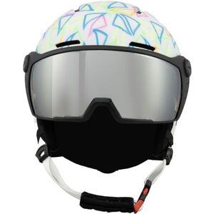 Juniorská lyžařská helma se štítem BLIZZARD-Flash Visor junior ski helmet, white/multicolor, orange lens, silver mirror S2 obraz