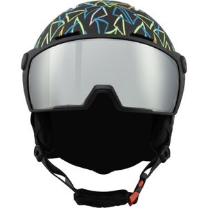 Juniorská lyžařská helma se štítem BLIZZARD-Flash Visor junior ski helmet, black/multicolor, orange lens, silver mirror S2 obraz