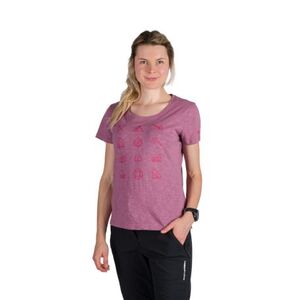 Dámské turistické tričko s krátkým rukávem NORTHFINDER-CANDICE-523rosewine obraz