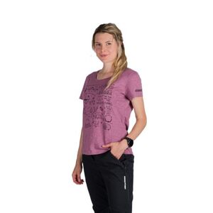 Dámské turistické tričko s krátkým rukávem NORTHFINDER-AMIE-523rosewine obraz