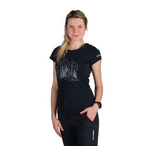 Dámské turistické tričko s krátkým rukávem NORTHFINDER-SABRINA-269black obraz