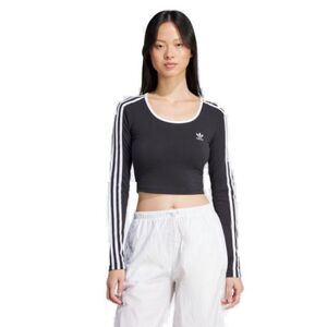 Dámské tričko s dlouhým rukávem ADIDAS ORIGINALS-3S LS CROP-BLACK obraz