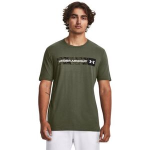 Pánské tričko s krátkým rukávem UNDER ARMOUR-UA CAMO CHEST STRIPE SS-GRN obraz