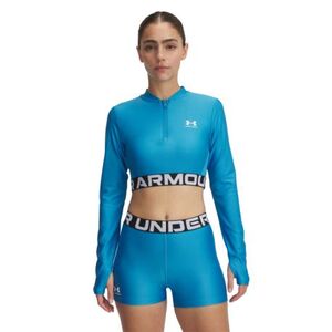 Dámské tréninkové tričko s dlouhým rukávem UNDER ARMOUR-HeatGear Rib 1/4 Zip LS-BLU obraz