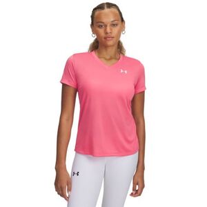 Dámské tréninkové tričko s krátkým rukávem UNDER ARMOUR-Tech SSV- Solid-PNK obraz