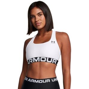 Dámská sportovní tréninková podprsenka UNDER ARMOUR-UA HG Mid Branded-WHT obraz