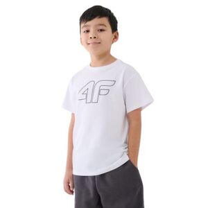 Chlapecké tričko s krátkým rukávem 4F JUNIOR-TSHIRT M2331-10S-WHITE obraz